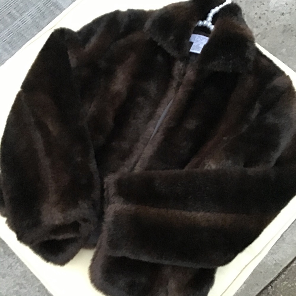 FAUX MINK DARK BROWN BEAUTIFUL ANN TAYLOR - Picture 4 of 15